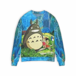 Totoro And The Girls In Jungle 3D Sweater