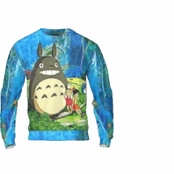 Totoro And The Girls In Jungle 3D Sweatshirt