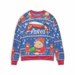 Ponyo Transforming Ugly Christmas Sweater