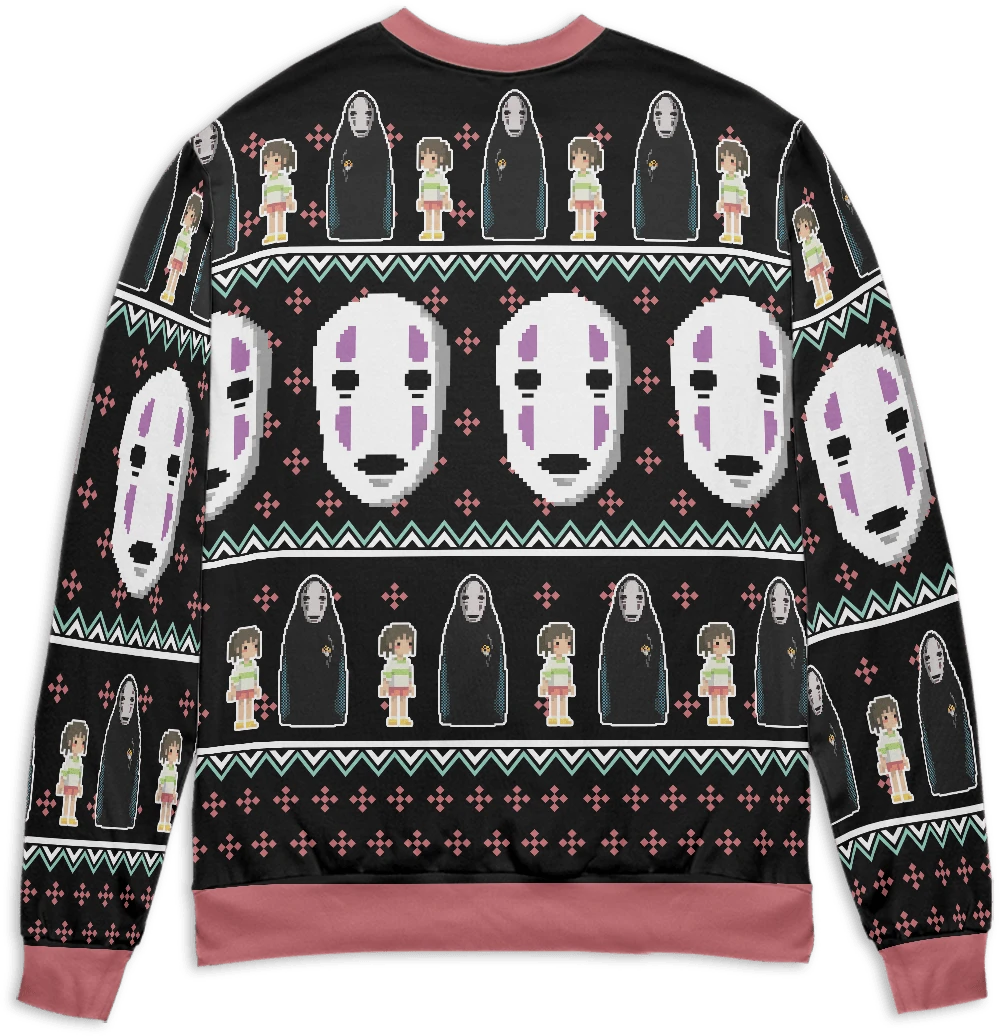 Spirited Away β Kaonashi No Face 3D Ugly Christmas Sweater - Image 2