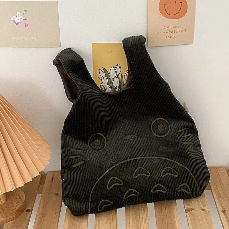 My Neighbor Totoro Cartoon Corduroy Tote Bag - Image 5