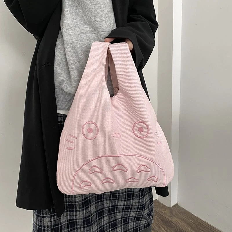 My Neighbor Totoro Cartoon Corduroy Tote Bag - Image 7