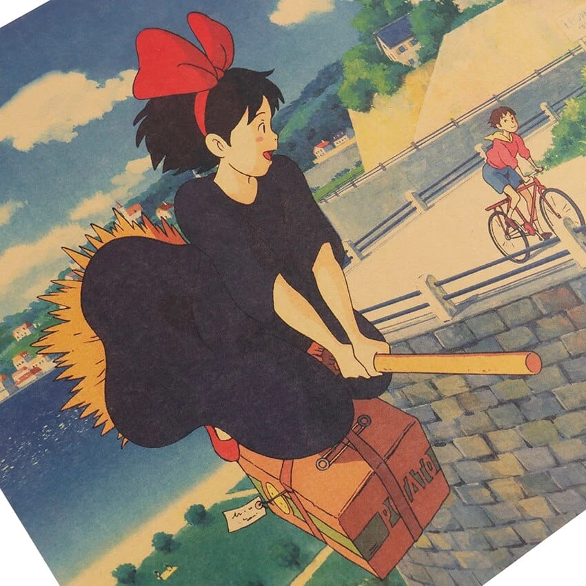 Kiki’s Delivery Service Kraft Paper Vintage Poster - Image 5