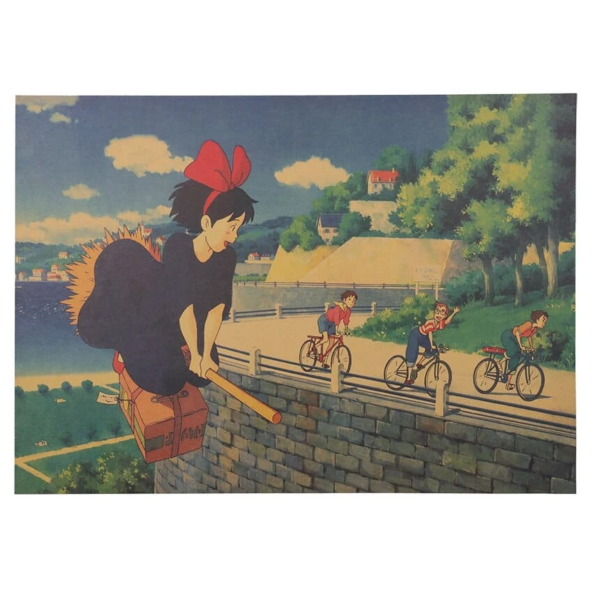 Kiki’s Delivery Service Kraft Paper Vintage Poster - Image 7