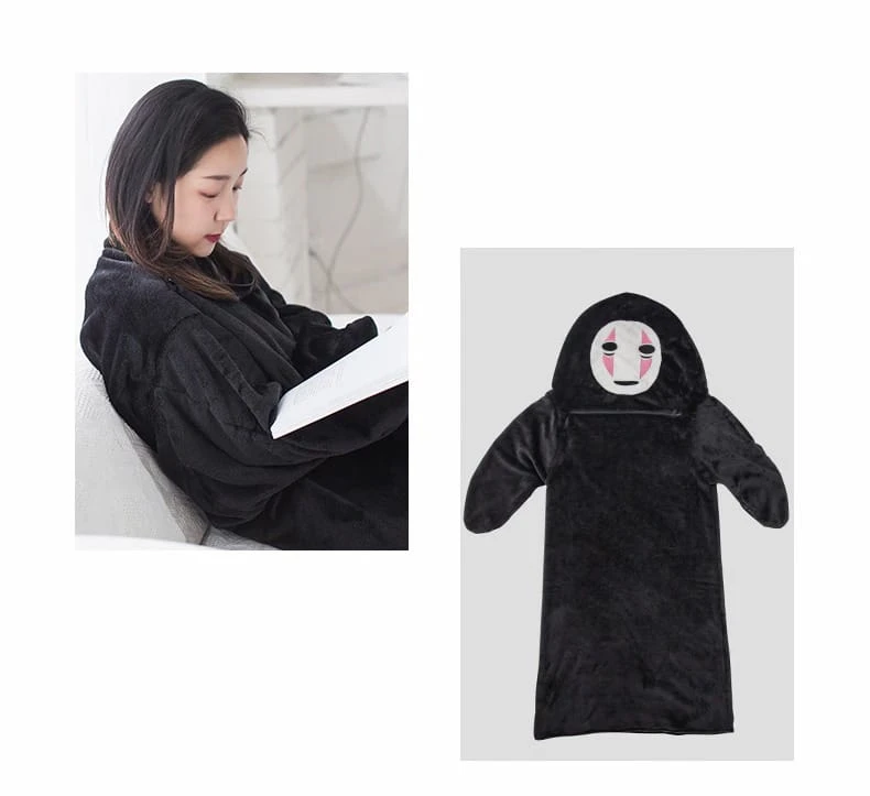 Spirited Away No Face Man Flannel Cosplay Costume - Image 7