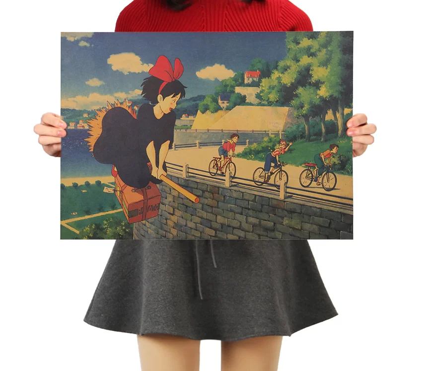 Kiki’s Delivery Service Kraft Paper Vintage Poster