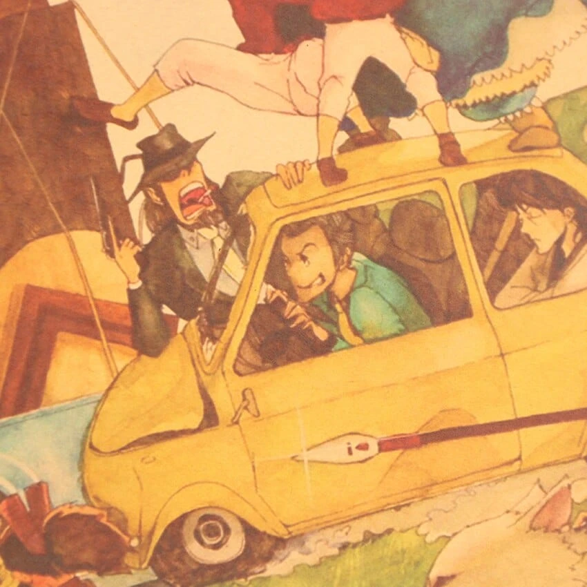 Combination Of Ghibli Characters Kraft Paper Poster - Image 6