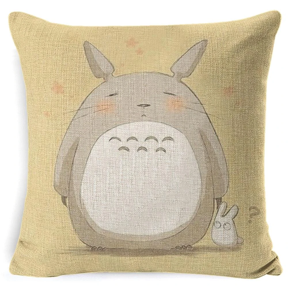 Colorful Totoro Printed Throw Pillow Cover - Image 11