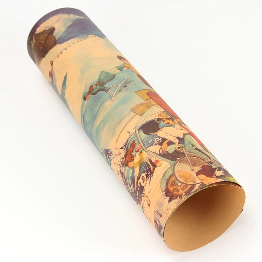 Combination Of Ghibli Characters Kraft Paper Poster - Image 9