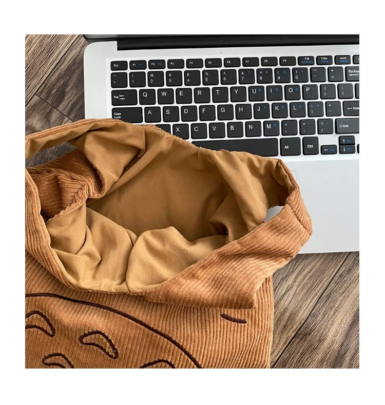 My Neighbor Totoro Cartoon Corduroy Tote Bag - Image 9