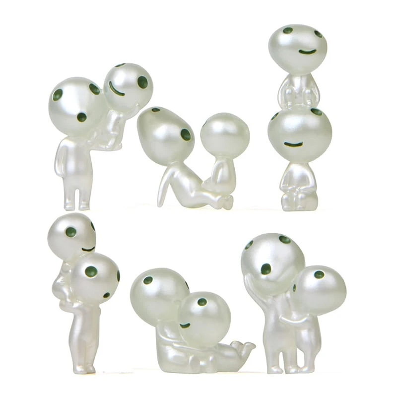 Princess Mononoke Kodama Glow In The Dark Figures 6pcs/set