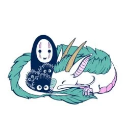 Spirited Away No Face Kaonashi And Haku Badge Pins