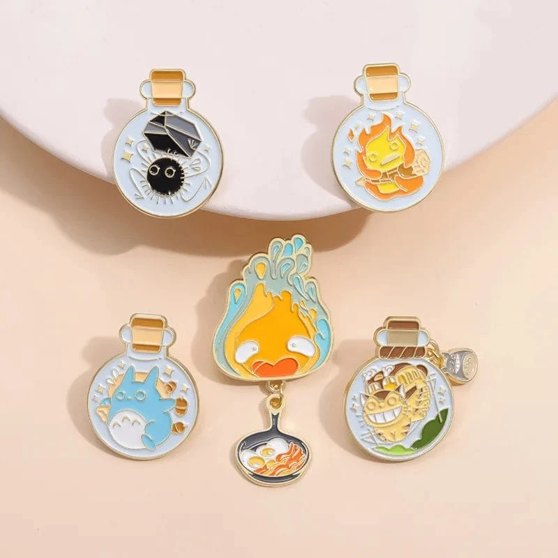 Ghibli Cute Characters Badge Pin Set 5pcs - Image 7
