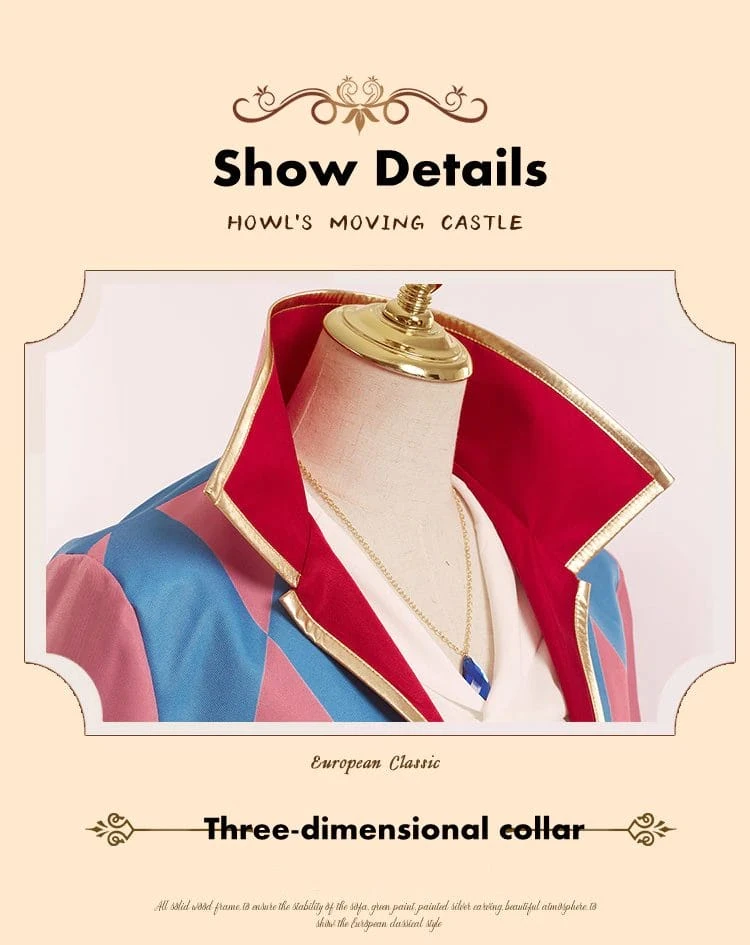 Howl’s Moving Castle Howl Cosplay Costume Full Set 4PCS - Image 7