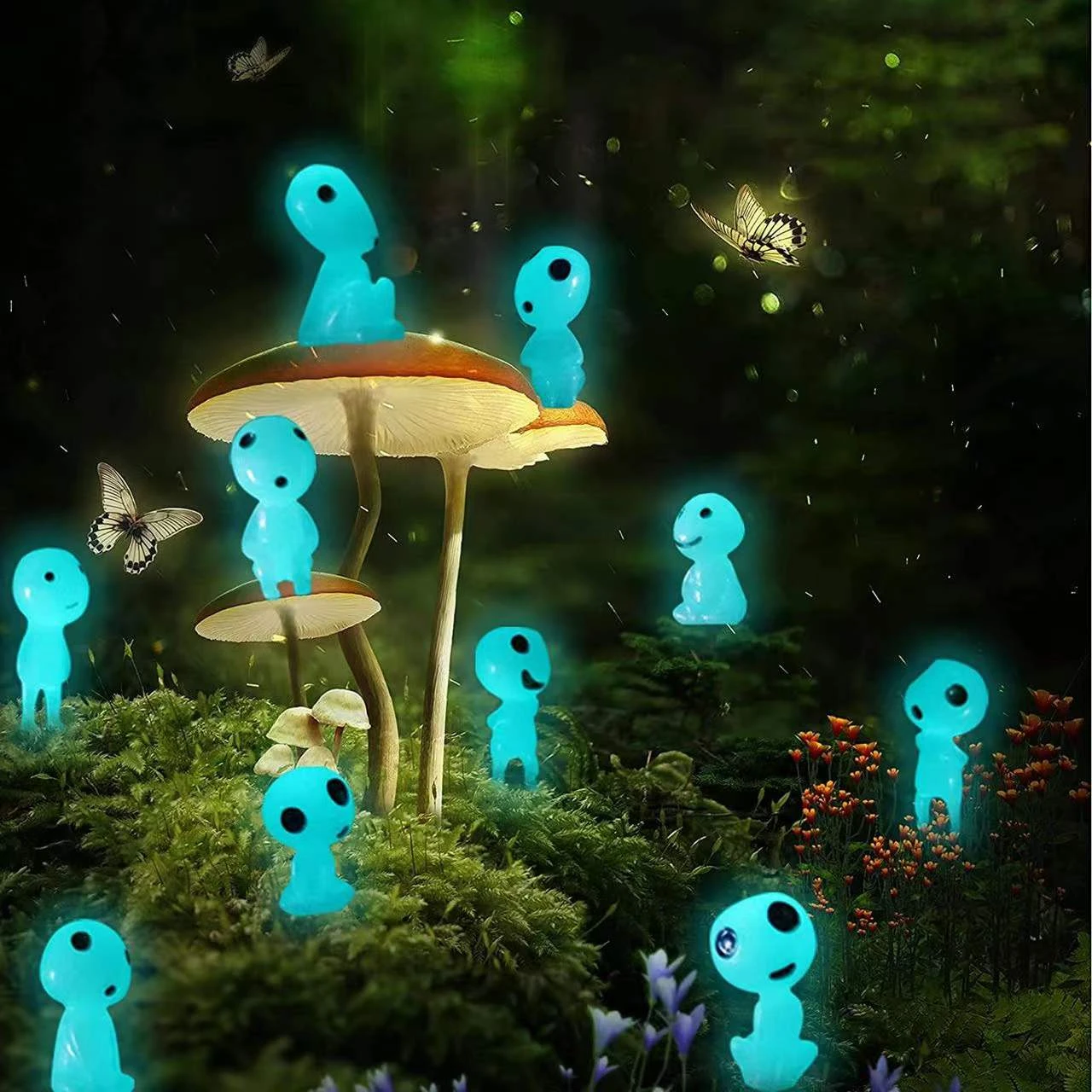 Princess Mononoke Kodama Tree Spirits Luminous Figures 10pcs/set - Image 9