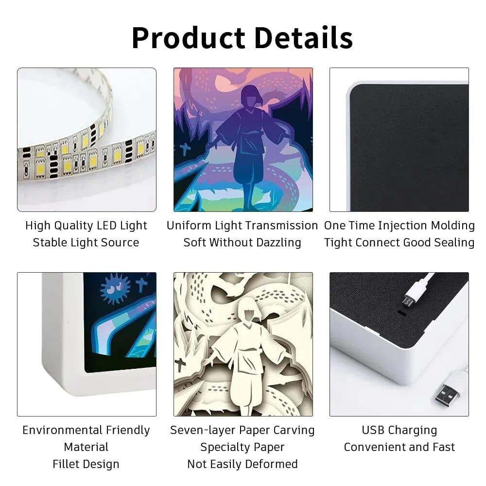 Spirited Away 3D Paper Carving Art Light Box - Image 4