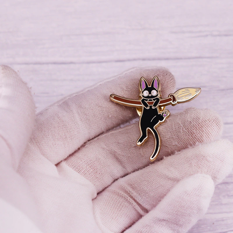 Kiki’s Delivery Service Cute Jiji Badge Pin - Image 3
