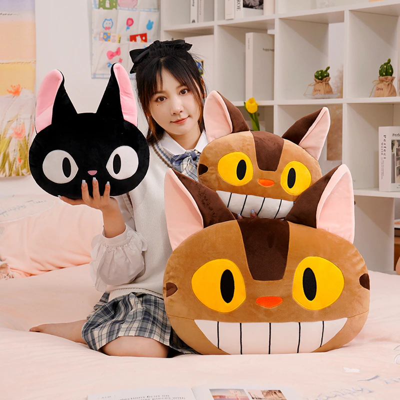 My Neighbor Totoro Catbus & KiKi’s Delivery Service Jiji Stuffed Pillow - Image 14