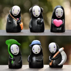 Spirited Away Chibi No Face Man Figure 6pcs/set
