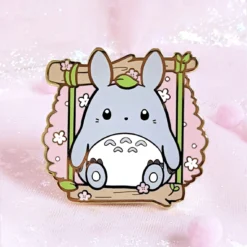 Cute Chibi Totoro On The Swing Badge Pin