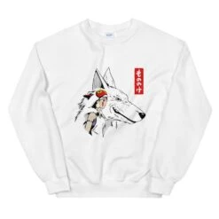 Princess Mononoke – San And The Wolf Sweatshirt Unisex