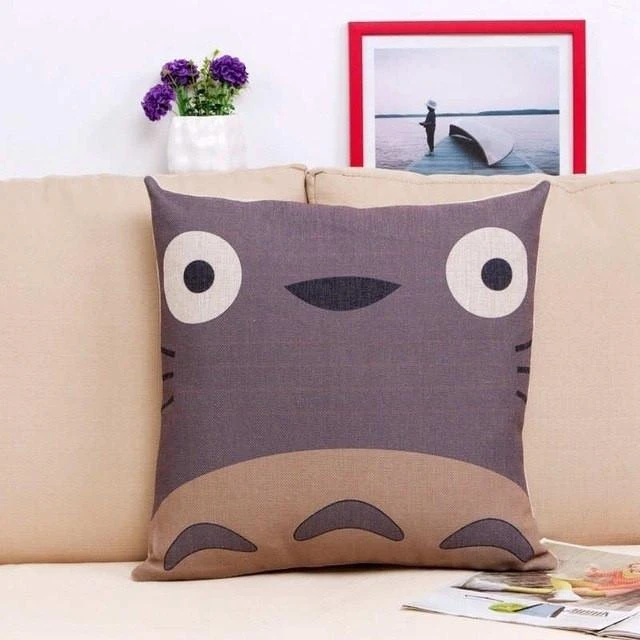 Colorful Totoro Printed Throw Pillow Cover - Image 10