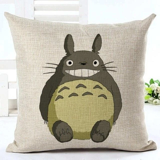 Colorful Totoro Printed Throw Pillow Cover - Image 18