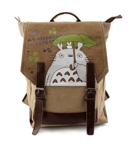 My Neighbor Totoro With Umbrella Canvas Backpack