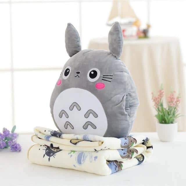 My Neighbor Totoro Hand Warmer Plush Pillow With Coloring Blanket - Image 11