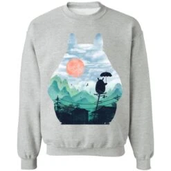 Totoro On The Line Lanscape Sweatshirt
