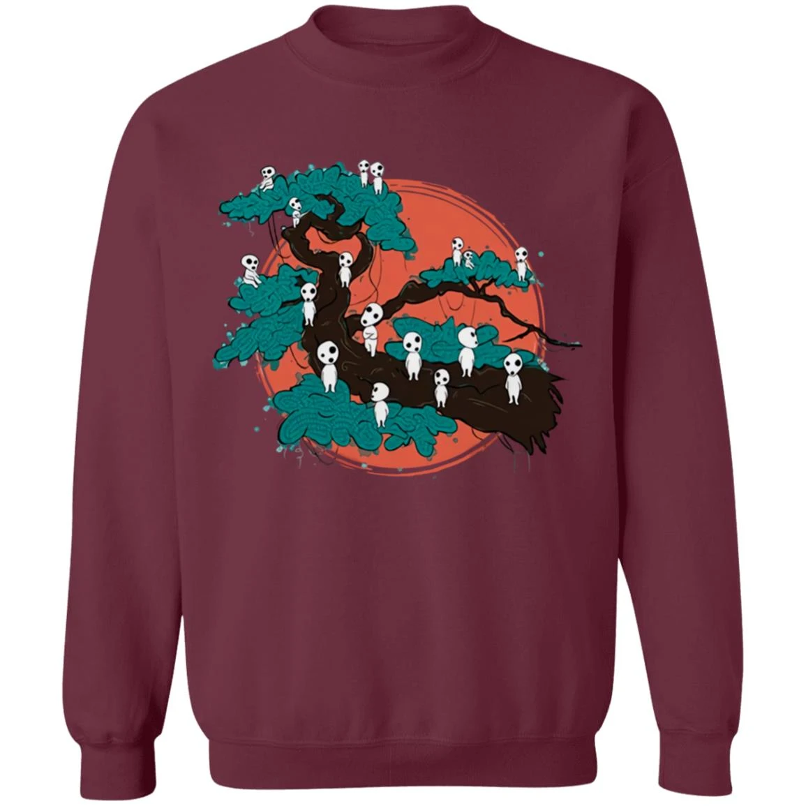 Tree Spirits By The Red Moon Sweatshirt - Image 14