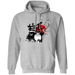 Totoro And Friends By The Red Moon Hoodie
