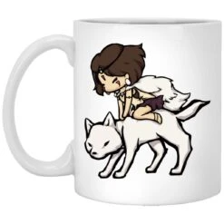 Princess Mononoke And The Wolf Chibi Mug