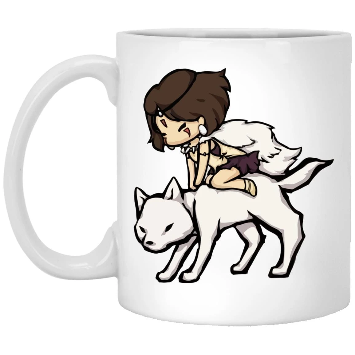 Princess Mononoke And The Wolf Chibi Mug