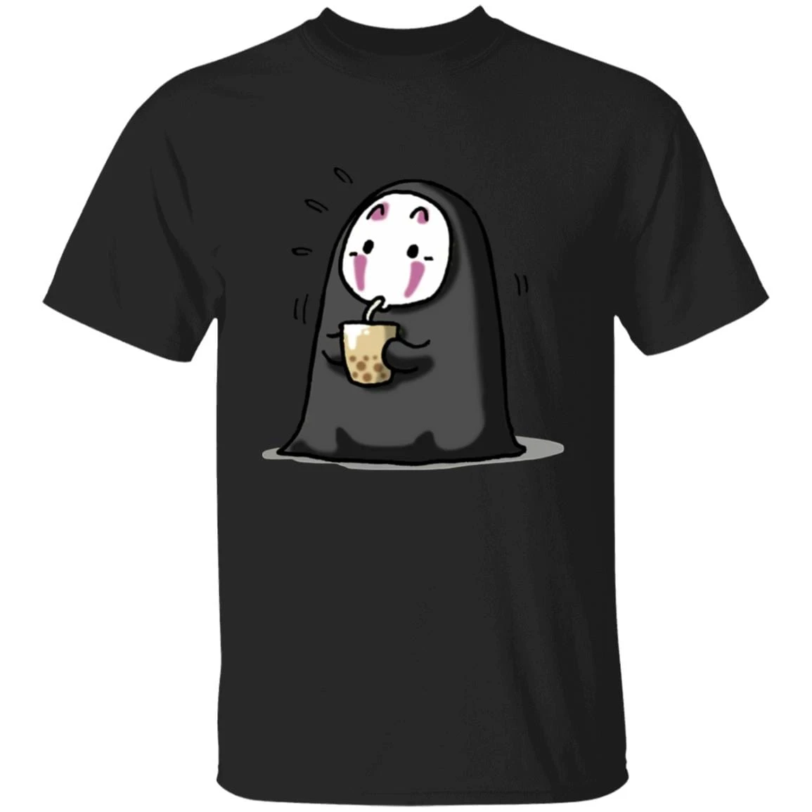 Kaonashi No Face Drinking Milk Tea T Shirt - Image 3