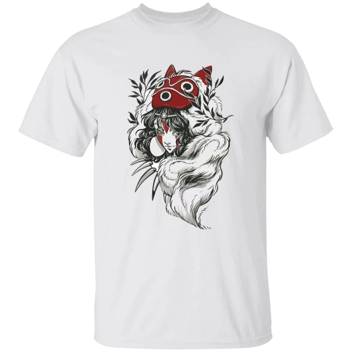 Princess Mononoke Black And White Fanart T Shirt - Image 2