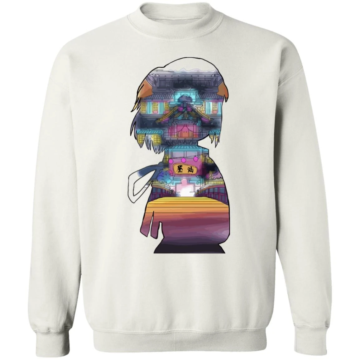 Spirited Away – Sen And The Bathhouse Cutout Colorful Sweatshirt