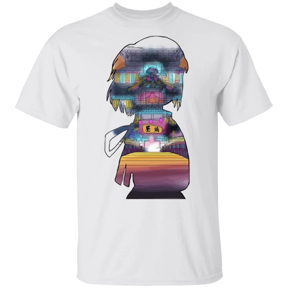 Spirited Away – Sen And The Bathhouse Cutout Colorful T Shirt