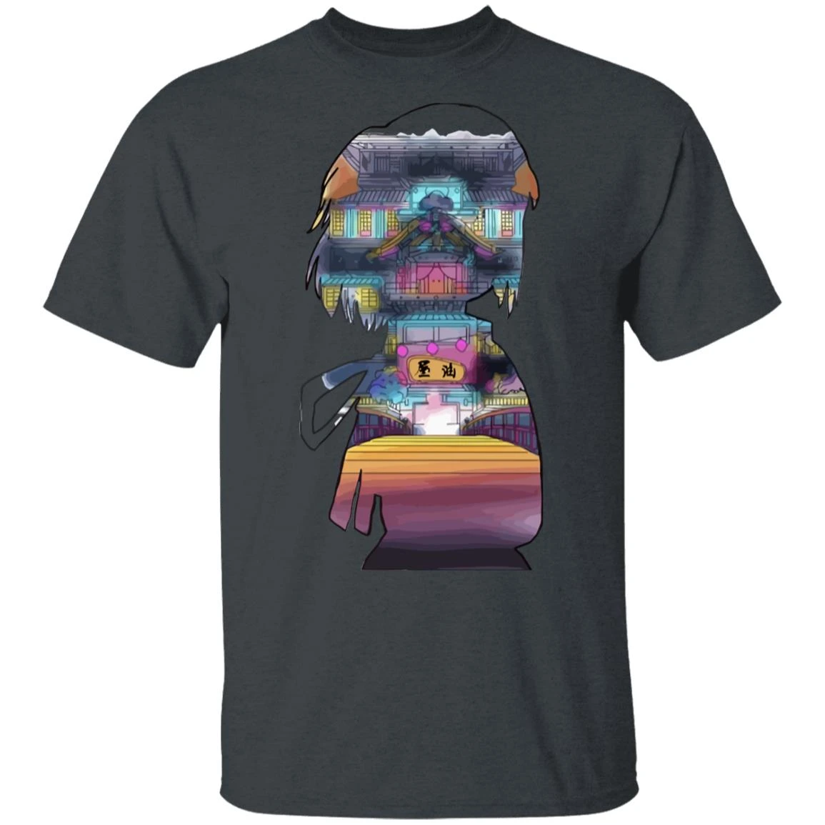 Spirited Away – Sen And The Bathhouse Cutout Colorful T Shirt - Image 12